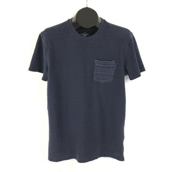 Armani Exchange Pocket T-Shirt Men's XL Blue Crew Neck Short Sleeve 100% Cotton - Picture 1 of 9